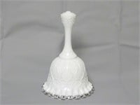 Fenton Spanish Lace Silver Crest Glass Hand Bell