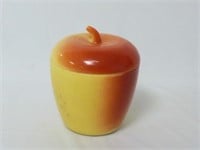 Vintage Milk Glass Painted Apple Covered Dish