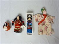 (3) Chinese Folk Dolls & (1) Hand Puppet