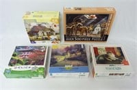 Lot of 5 Jigsaw Puzzles