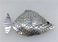 Sterling Fish Pin Broach