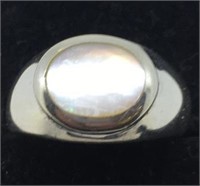 Sterling White Semi Precious Stone Ring