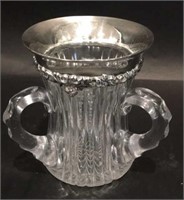 Sterling Rim Cut Glass Cup