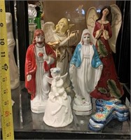 82 - LOT OF 6 FIGUERINES (INCL 2 ANGELS)