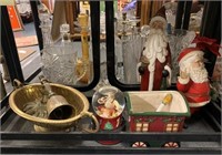 86 - HOLIDAY COLLECTIBLES; BRASS BOWL & BELL