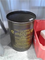 Civil Defense storage container, 17.5 gal