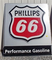Large Phillips 66 Gasoline Plastic Sign measures