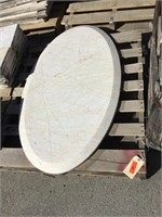 White Marble Oval top, 55x30.5x1.5