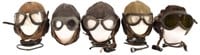 Collection of 5 Early Flight Helmets