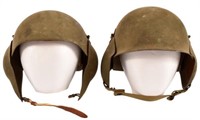 Two US Army Air Forces M3 Flak Helmets