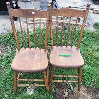 2 PRESSBACK CHAIRS