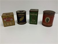 4 vintage Advertising tins