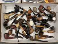 Box Lot assorted smoked pipes