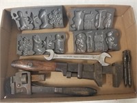 Lot of Cast candy molds and tools