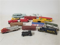 Lot of various trains and cars