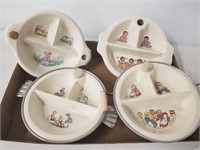 Lot of 4 child's vintage warming dishes