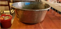 Large Copper Brass Handle Pan