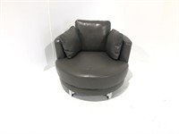 NEW Burrard bonded leather cuddle chair