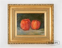 Small Painting of Apples, Signed by Artist