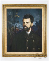 Voja: Framed Portrait of Man, Signed (3)