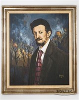 Voja: Framed Portrait of Man, Signed (4)