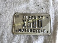 1973 Motorcycle license plate