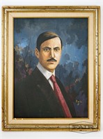 Voja: Framed Portrait of Man, Signed (5)