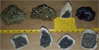 74b - LOT OF 8 ASSORTED GEODES