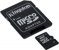 Kingston 8 GB microSDHC Class 4 Flash Memory Card