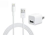 (2) Lightning to USB Cable 5W USB Power Adapter
