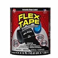 Flex Tape Black Strong Rubberized Waterproof, 4" x