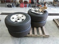 4 Chevy 6 bolt rims with Pirelli 265/70 R17 tires