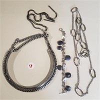 3 piece Silver tone jewelry