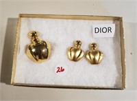 Vintage 1980's Dior Pin & Earrings