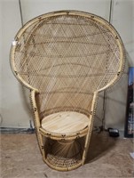 Wicker peacock chair