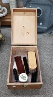 Wooden vintage shoe Cleaning Box