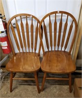 Set of 2 Wood Chairs