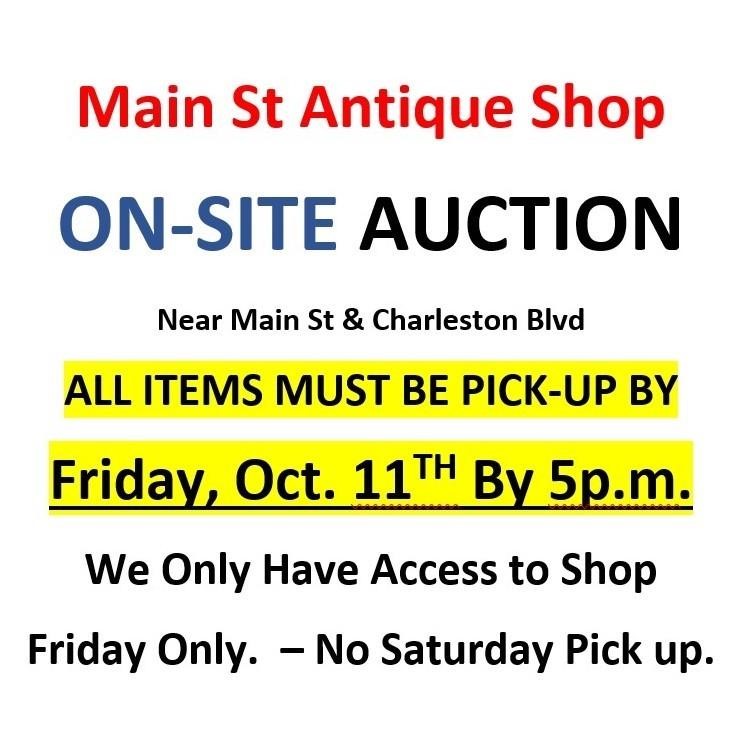 Main Street Antique On-Site Auction (Part i) Oct. 10th @6pm
