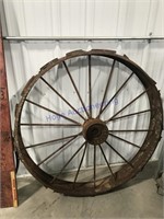 Steel wheel aprpox 45" across