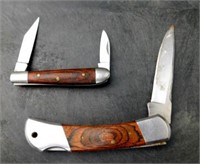 2 Wood Handled Knives (17-08962)