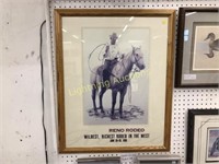 "THE ROPER" RENO RODEO POSTER PRINT BY JAMES BAMA