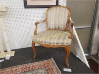 CARVED FRENCH PARLOR CHAIR
