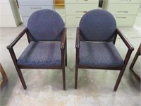 (2) Krug Purple cloth gues Chairs