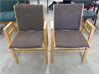 (2) Global Maple Framed Guest Chairs
