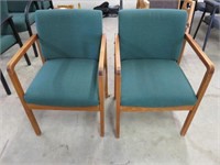 (2) Global Green Guest Chairs