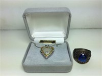 Sterling Silver Locket and Men's Class Ring