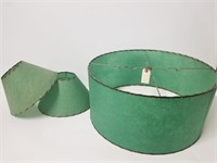 3 Vintage fiberglass lampshades