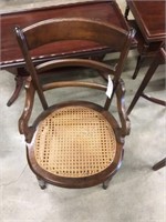 Wicker-Bottom Antique Chair