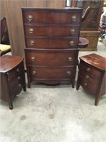 Chest of Drawers & 2 End Tables