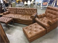 Sofa & Chair with Ottoman